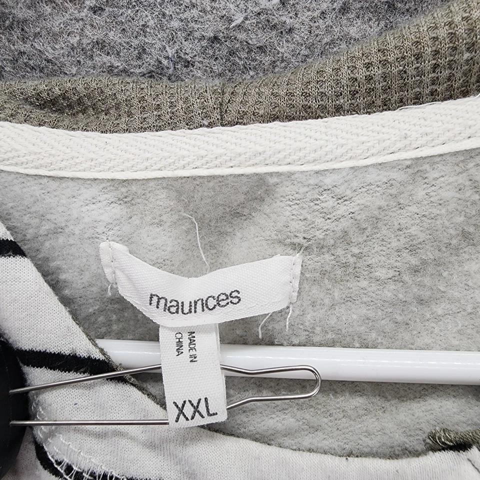 Maurices Hoodie Womens XXL Long Sleeve Green Camo Thumbholes — 第 3/4 张图片