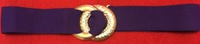  VINTAGE 1970s CHARMANT BELTS Beverly Hills Purple Ladies Belt Gold Buckle