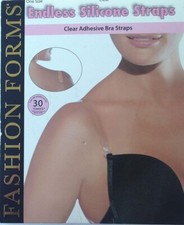 New Fashion Forms Womens Adhesive Straps, Clear, One Size