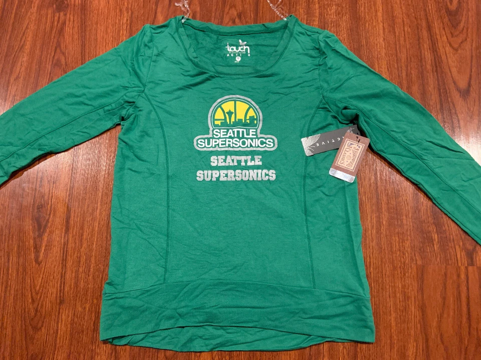 Touch Women’s Seattle Sonics Hardwood Classics Retro Lateral Sweatshirt Medium M - Image 2 of 4