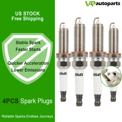 4× Double Iridium Spark Plugs For 2015-2017 Nissan For Juke 1.6L L4