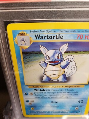 Wartortle Evolution Box Error Card English PSA 7 Pokemon Base Set