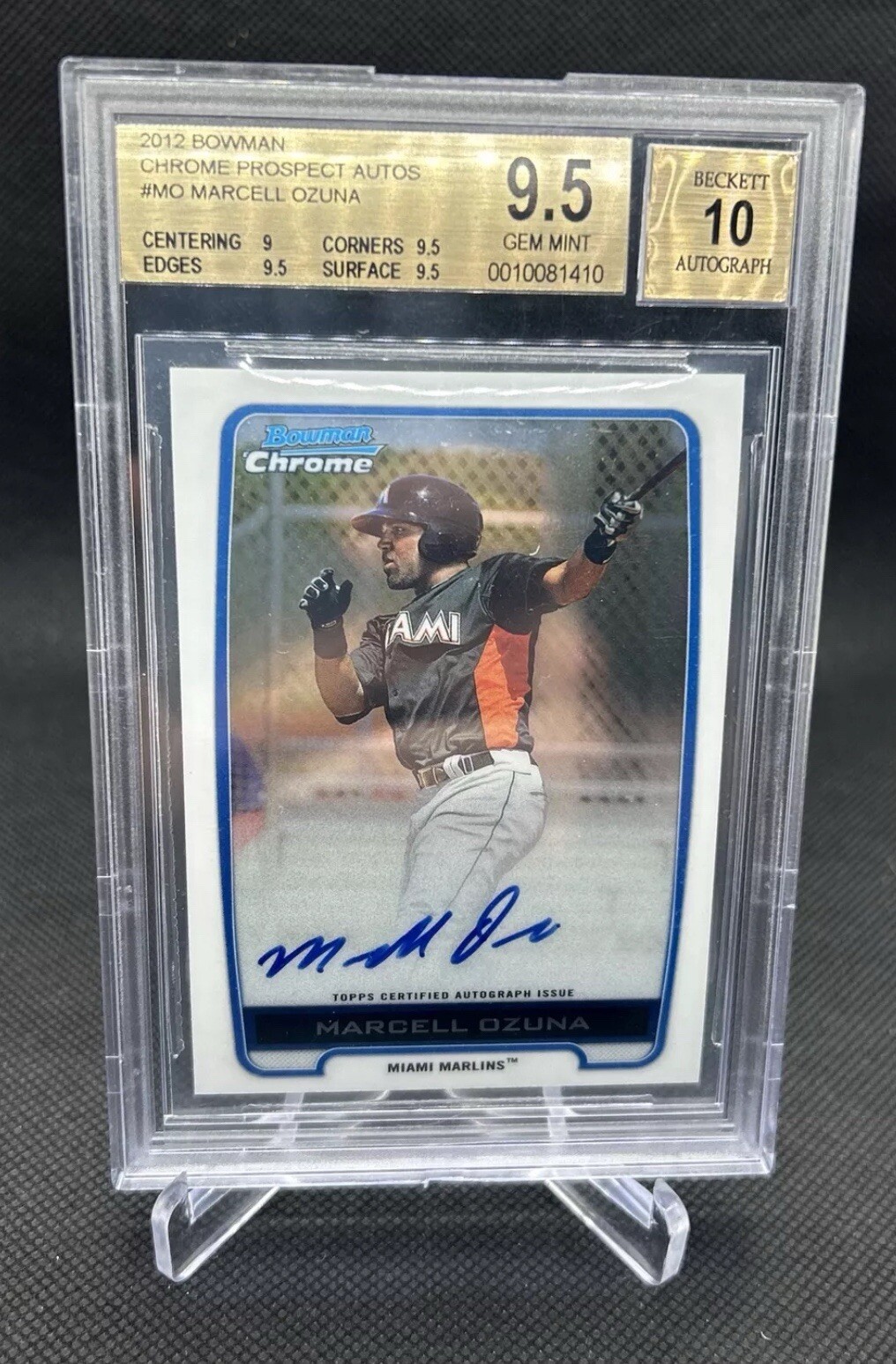 2012 Bowman Chrome - Prospects Autographs #BCA-MO Marcell Ozuna BGS 9.5