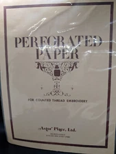 Cross Stitch -Astor Place Perforated Paper 2 Sheets 12"x9" Cream NIP