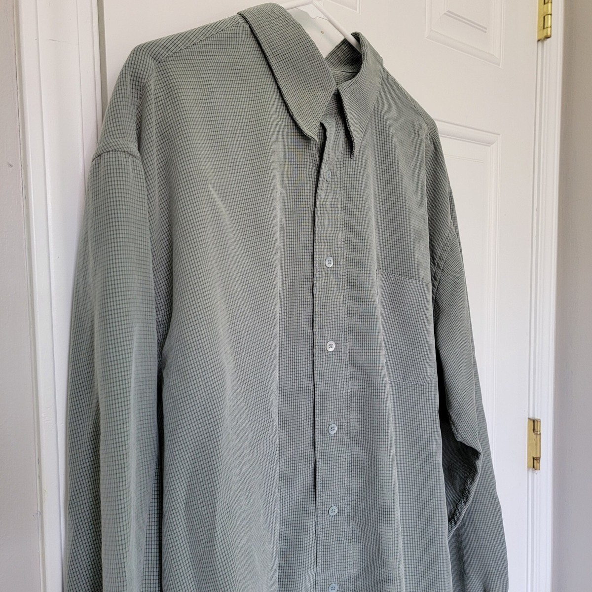 Ted Baker London Button Down Shirt Sage Green Plaid Long Ted Baker London Button Down Shirt Sage Green Plaid Long