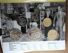 * 2015  UNCIRCULATED 6 COIN MINT SET 5 CENT TO $2 DOLLAR COIN IN FOLDER #GKR51