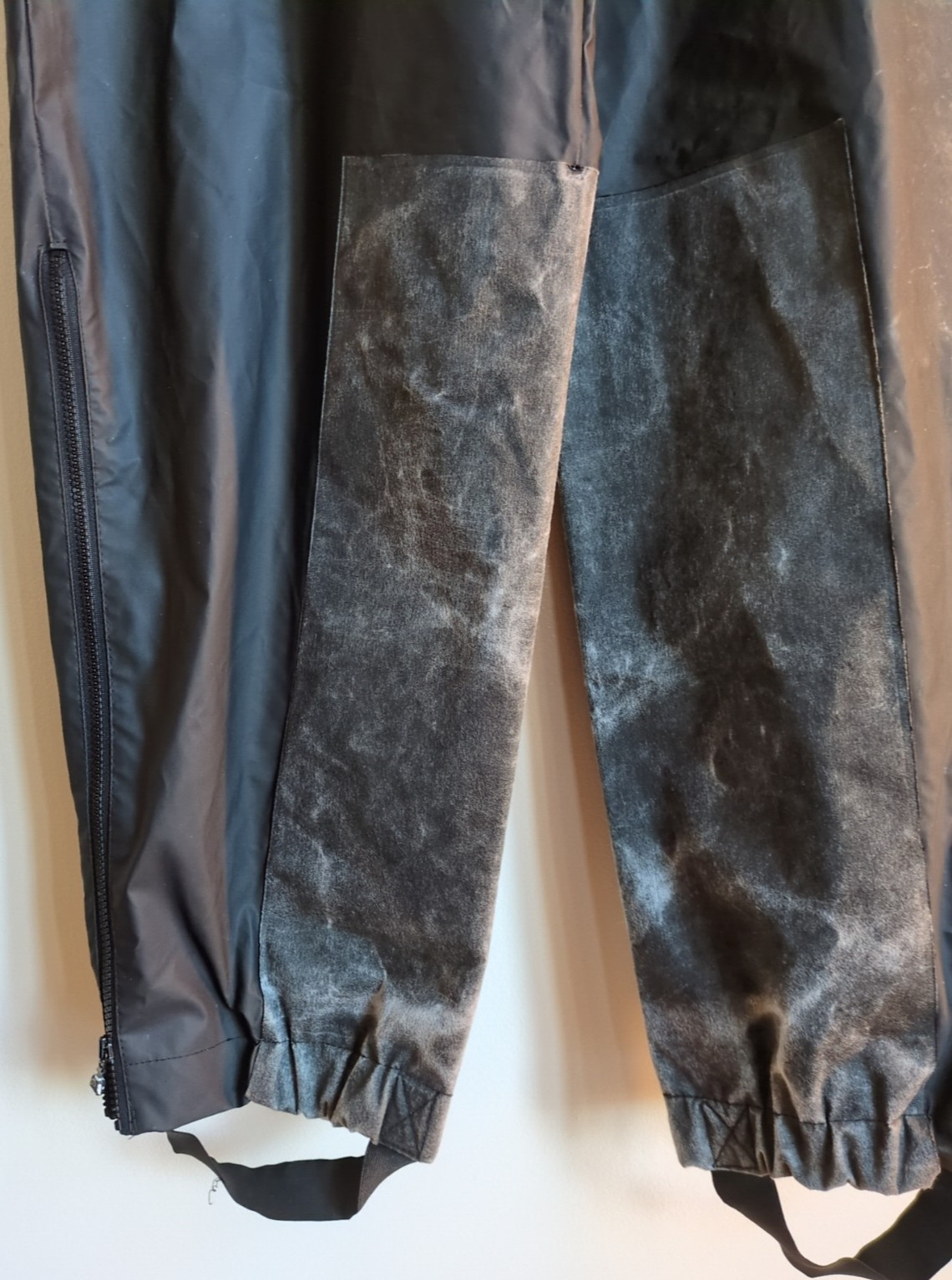 Harley Davidson Rain Suit Mens L Jacket Pants Reinforced Black Orange High Vis