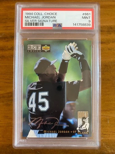 1994 Collector's Choice #661 Michael Jordan Silver Signature PSA 9