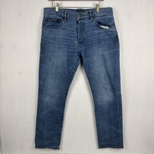Polo Ralph Lauren Jeans Mens 34x32 Hampton Relaxed Straight Med Wash Distressed
