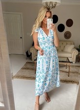 Lilly Pulitzer Lillyanne Eyelet Midi Dress Turquoise Oasis DERBY EASTER 328 10