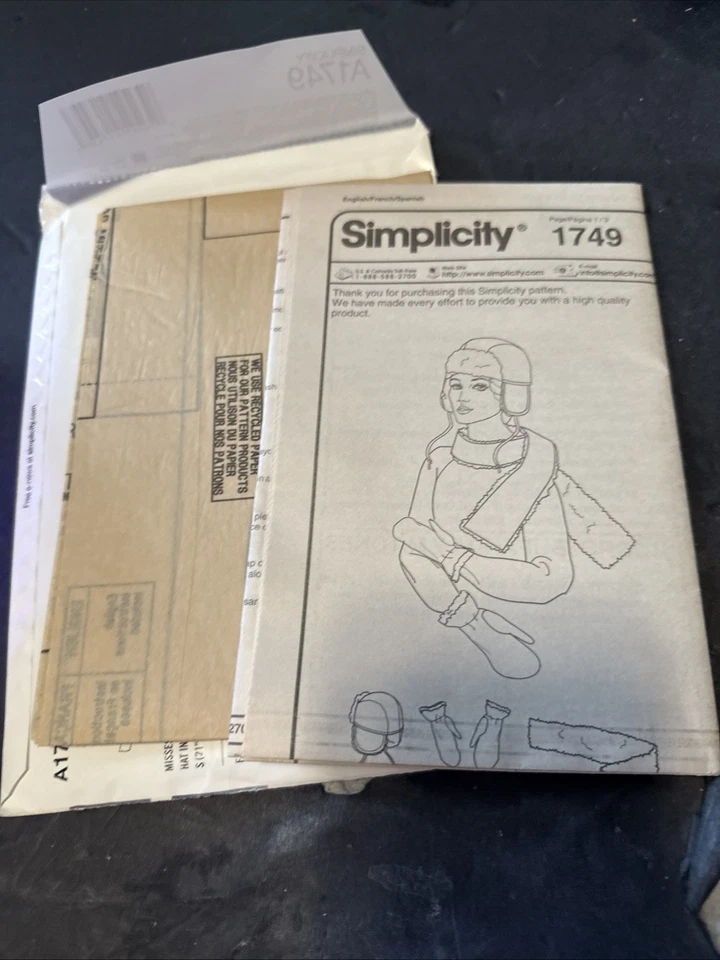 It’s simplicity it’s so easy scarf hat and mittens pattern uncut a 1749 - Image 3 of 3