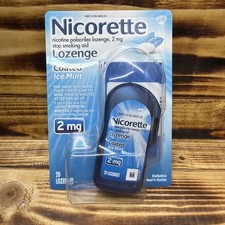 Nicorette Ice Mint 2mg Nicotine Lozenges 20 Count Stop Smoking Aid