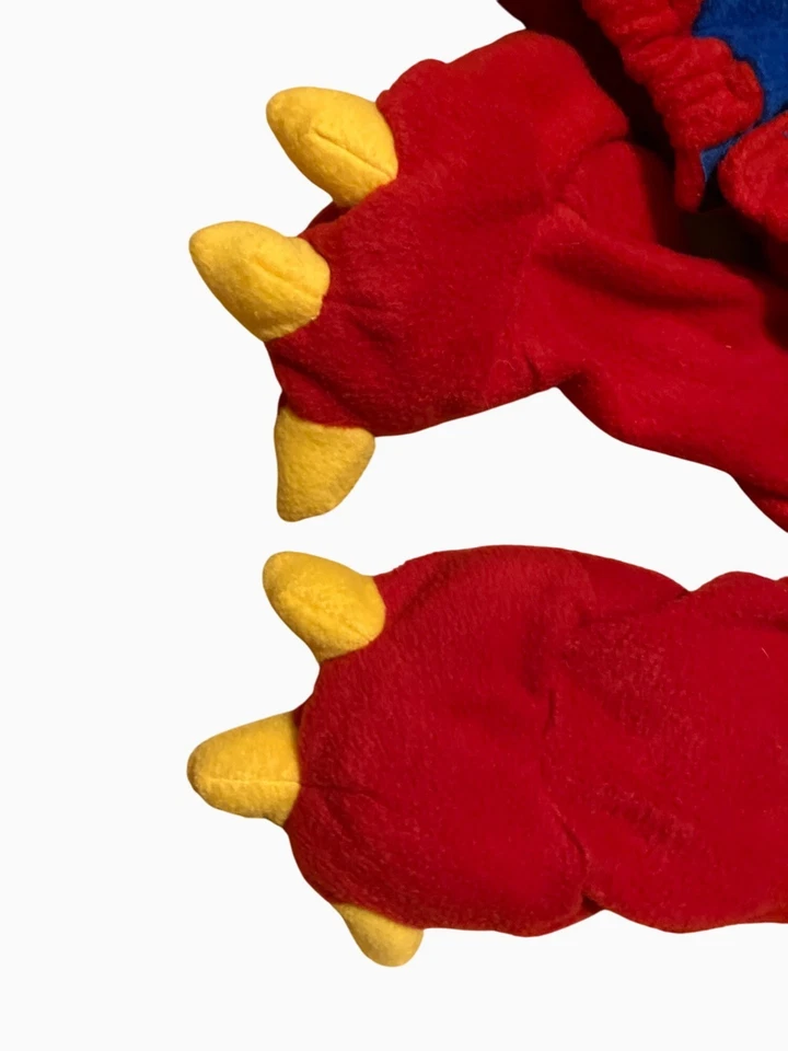 Antiguo Disfraz de Halloween Dragón Azul Marino 6/12 M Rojo y Azul Vellón Foto 2 de 4