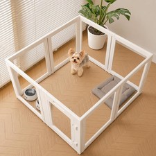Clear Acrylic Dog Playpen Indoor Puppy Playpen 24" H 8 Panels DIY Shapes Puppy