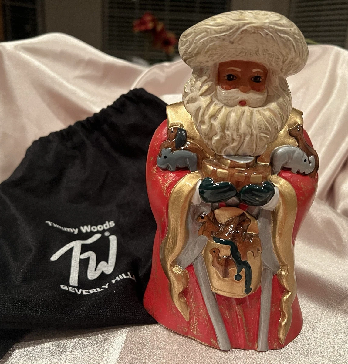 置物 Timmy woods Timmy Woods Vintage Santa Claus Handbag With Spectacles NEW With