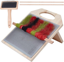 15.5X12.4Inch Wool Blending Board Carding Brush Set, Fiber Blending Board with 1