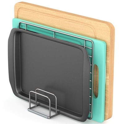 1-Pack Cutting Board Organizer Holder Stand, Stainless Steel Holder, Cutting ...