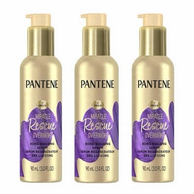 3 PACK Pantene Pro-V Miracle Rescue Hair Overnight Bond-Building Serum, 3oz