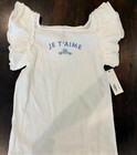 Janie And Jack Girls White Cotton Flutter Sleeve Top Size 8 NWT — photo 1