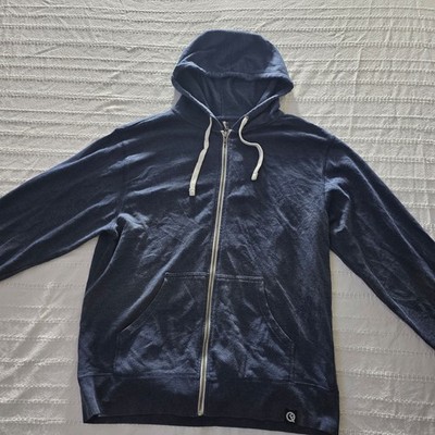 Quick Flip Men's Navy Blue Full-Zip Hoodie Sweatshirt Large