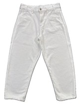 AYR THE BEAT BARREL LEG HIGH RISE WHITE ANKLE JEANS Sz 29 Quiet Luxury Capsule