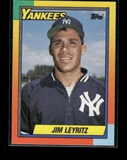 1990 Topps Traded #61T - Jim Leyritz - New York Yankees Baseball Rookie Card RC. rookie card picture