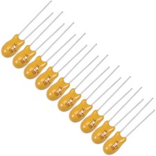 10uF Tantalum Capacitor, 35V 2 Pin Radial Dipped Tantalum Bead Capacitors 10pcs