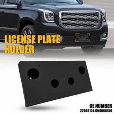 For GMC 2015-19 YUKON Front Bumper License Plate Frame Mounting Bracket Holder M