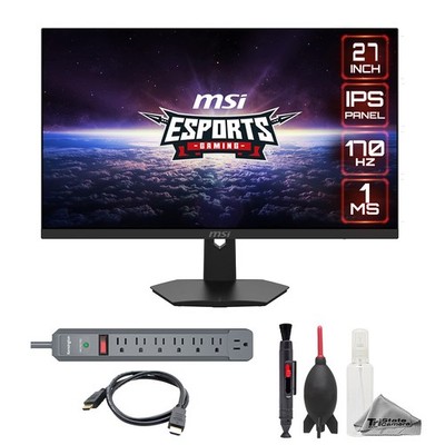 MSI Optix G274 27'' FHD 170Hz Gaming Monitor + HDMI + Surge Strip + Cleaning Kit