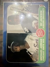 Michael Jordan Bo Jackson Dual Card Chicago White Sox Auburn Multi-Sport Stars