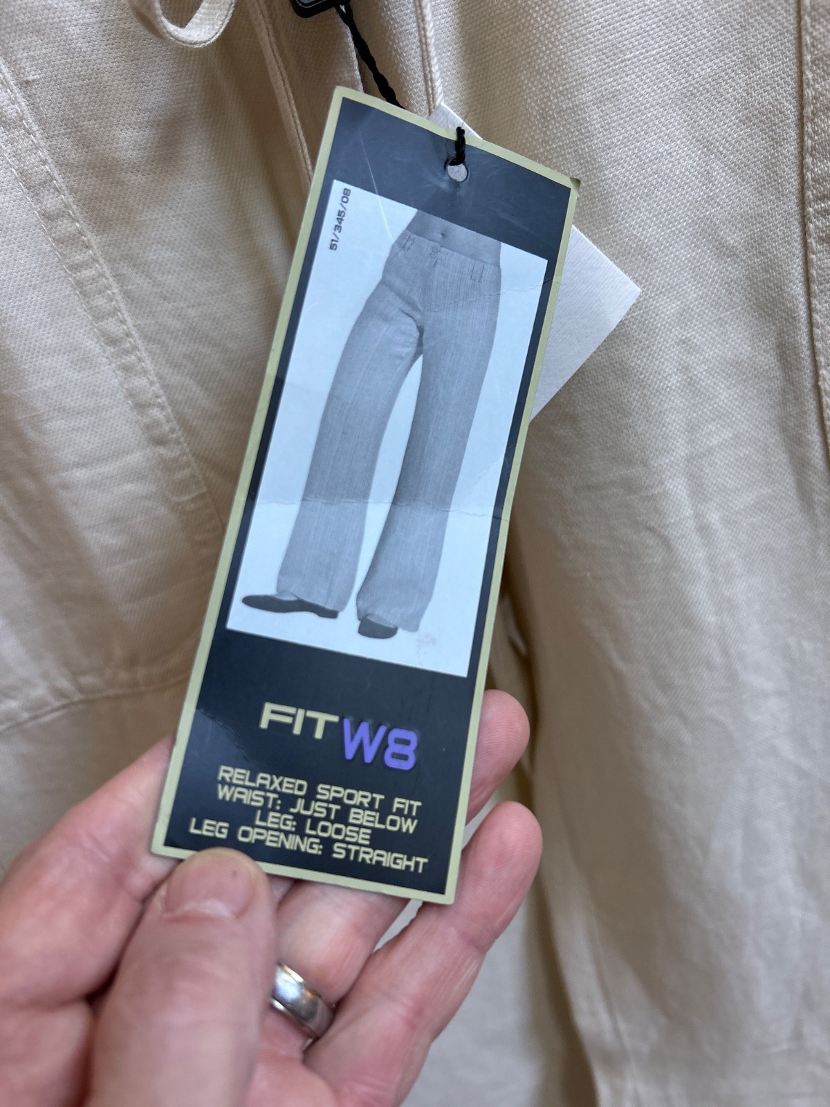 NWT $395 MAX MARA Womens Fit W8 drawstring wide leg linen pants - ECRU Ivory - 8 image 5