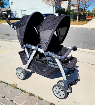 Graco DuoGlider Click Connect Double Stroller Grey & Black