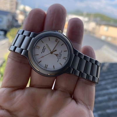 SEIKO Cadet Quartz Watch Titanium Ultra Thin 17.5cm Light Rare