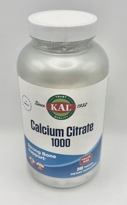 KAL Calcium Citrate 1000mg | 90 Tablets Expires 5/2029