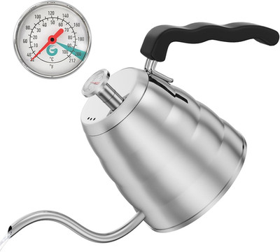 Gooseneck Kettle with Thermometer - 40Oz Premium Stainless Steel Pour over Coffe