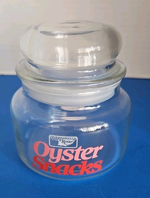 Vintage Keebler Oyster Snacks Cracker Jar With Lid