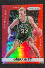 2024-25 Panini Prizm Deca Larry Bird Legends Red /199 #203 Celtics