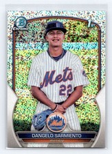 2023 Bowman Chrome 1st #BCP-161 Dangelo Sarmiento Speckle Refractor #/299 Mets