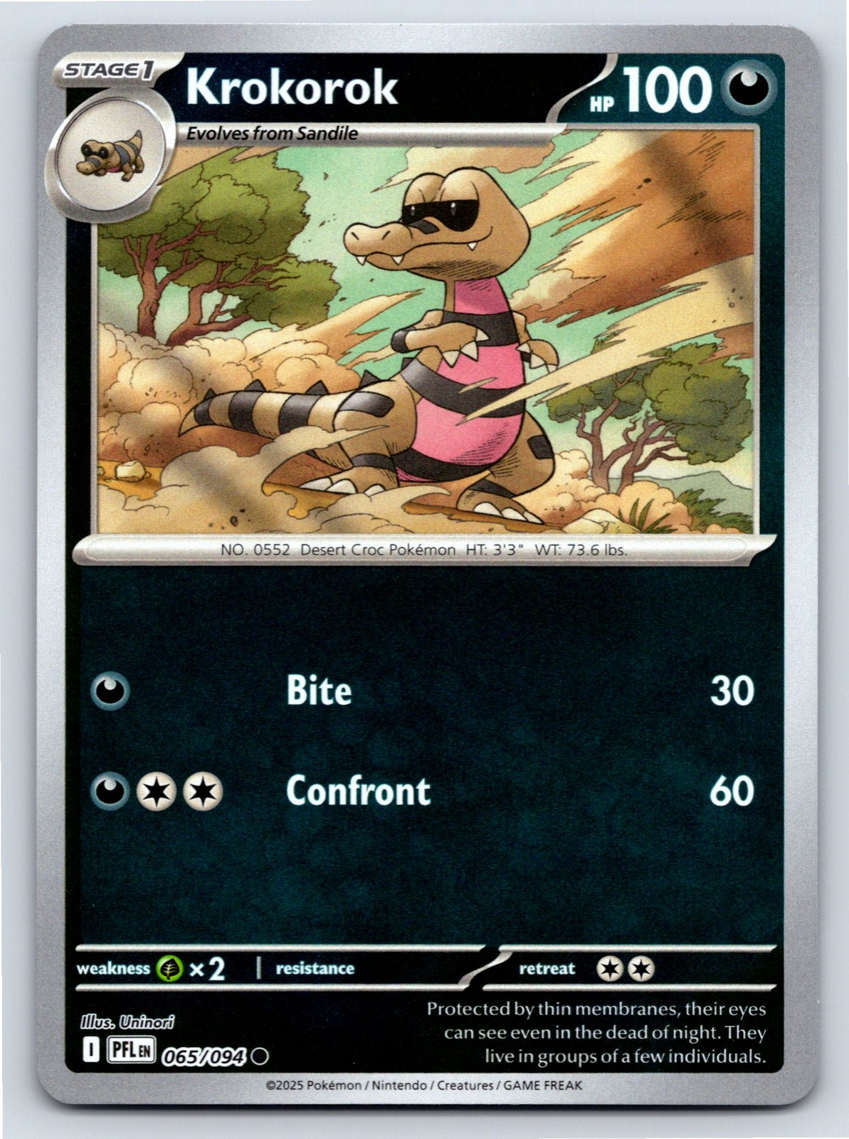 Phantasmal Flames - NM - Krokorok 065/094 Reverse Holo US Seller