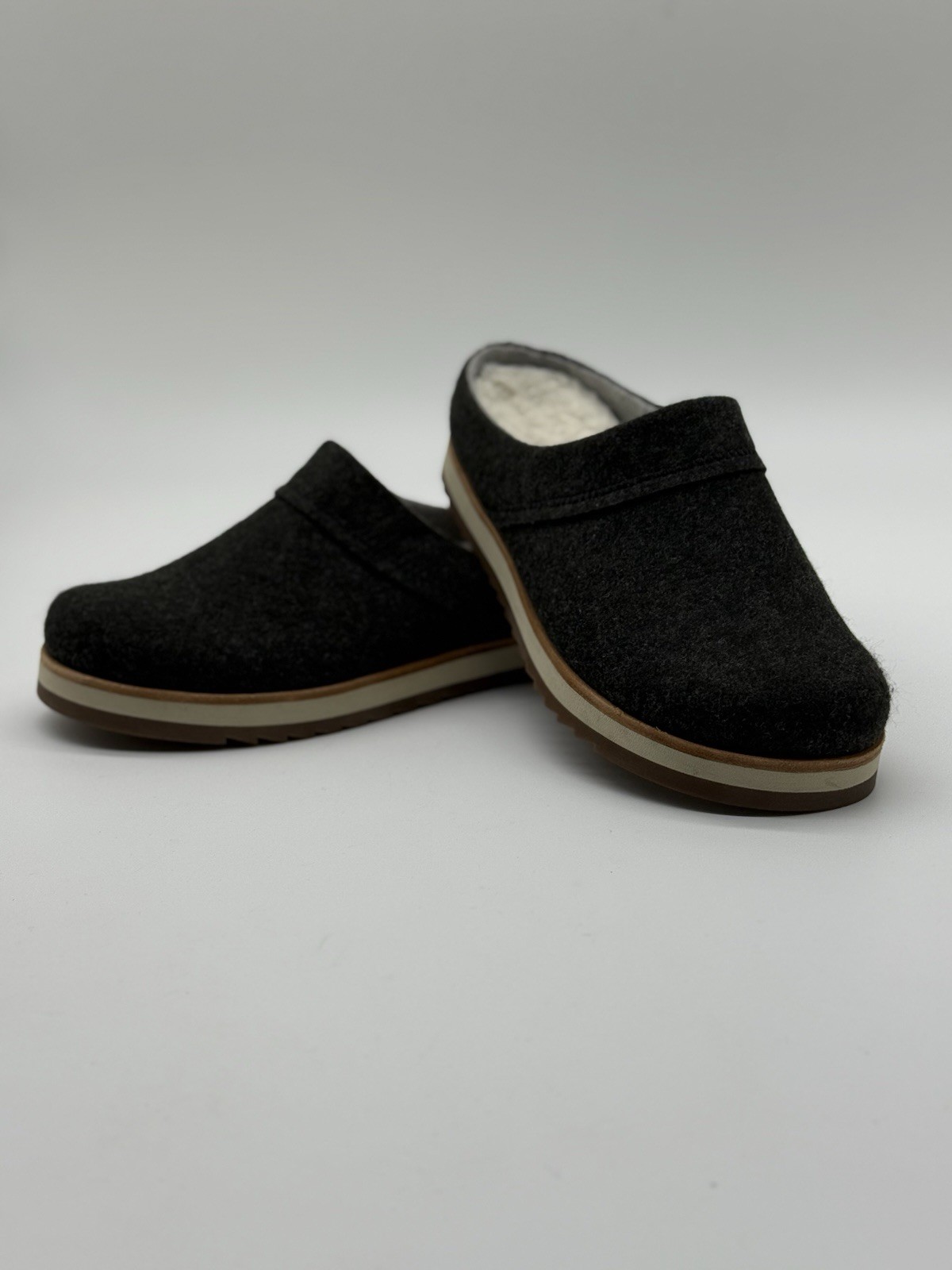 Merrell sandalo donna Juno zoccoli lana mulo slip on taglia 8 0 us intime ottimeioni condiz grigi