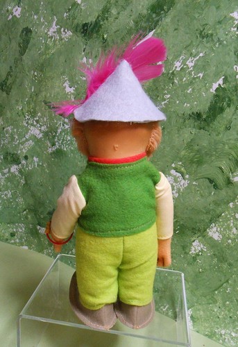 Vintage 50's Steiff  7" Santa Elf  Lucki with Chest Tag and Button, Germany, - Picture 4 of 4