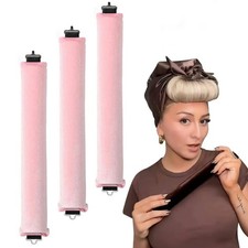 Heatless Curls Overnight Hair Curlers Rollers Set Long Hair Blowout Soft Rod New