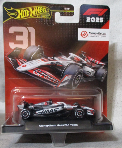 Hot Wheels Premium F1 Formula 1  #31 MoneyGram Haas F1 Race Car 1:64 Diecast