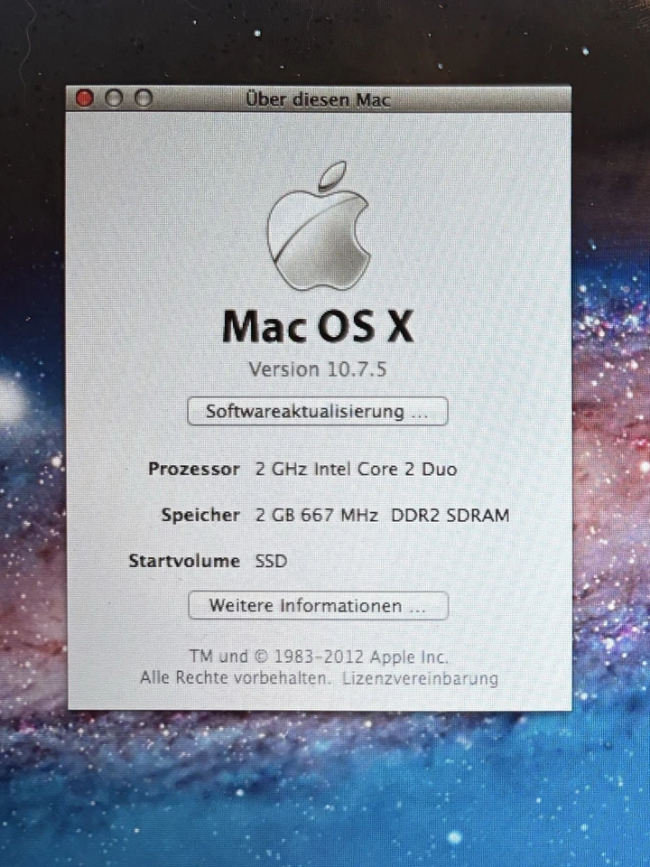 Apple MacBook Weiß 2Ghz SSD