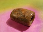 ANCIENT PRECOLUMBIAN MESOAMERICAN GREEN JADE BEAD BARREL SHAPE 17.1-12.4  MM — photo 1