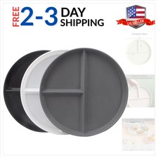 3Pcs Portion Control Plate, 9 Inch Unbreakable Divided Plates Dinner Plates, ...
