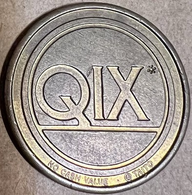 1982 World's Fair QIX Arcade Game Brass Token Coin Video Expo Knoxville