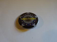 European Posse Ride Pin/Button Badge - Biker - Motorcyle - UK - Bike - New