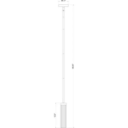 Z-Lite 740P-ROD-MB Beau 1 Light 4.75 inch Matte Black Pendant Ceiling Light - Picture 8 of 8