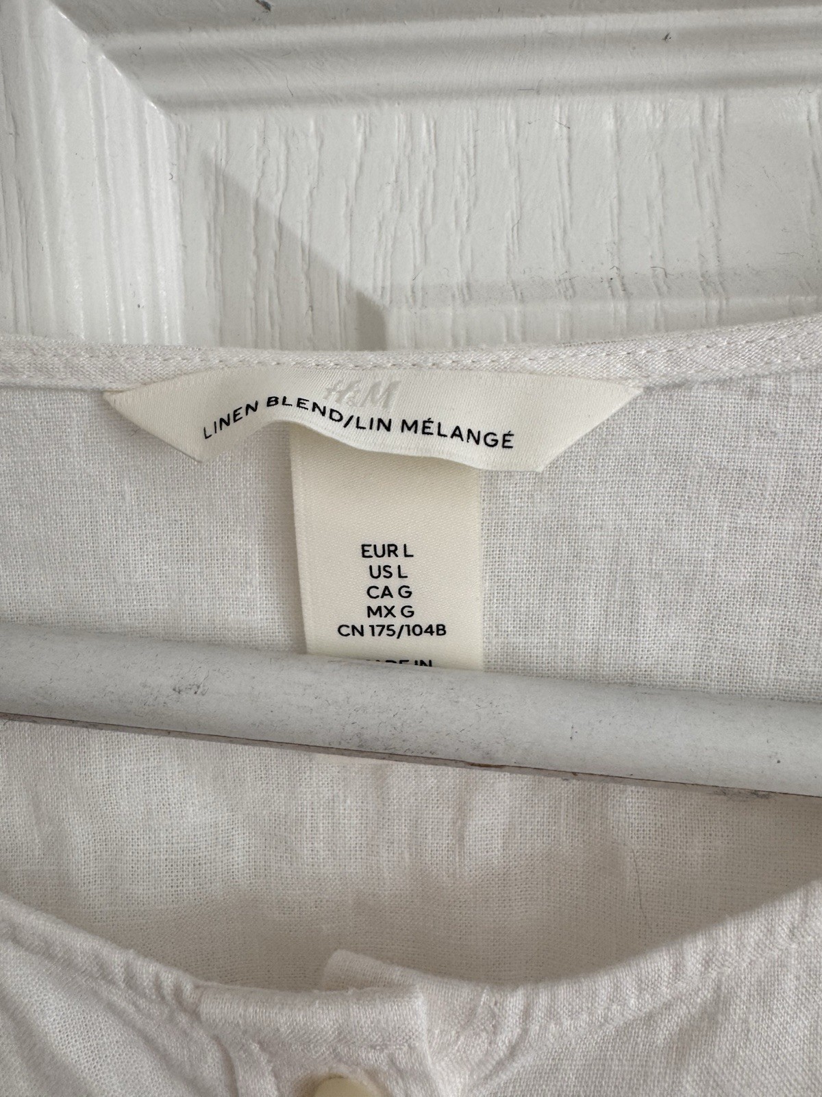 White Button Front Blouse Large Balloon Sleeve Li… - image 5